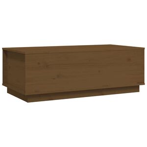 vidaXL Kavos staliukas, medaus rudas, 100x50x35cm, pu&scaron;ies masyvas