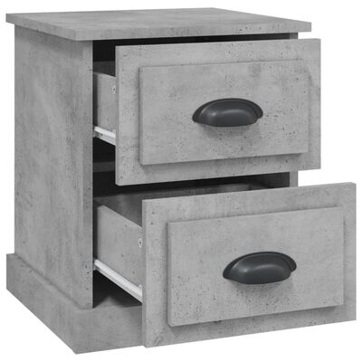 vidaXL Naktinė spintelė, betono pilka, 39x39x47,5cm, apdirbta mediena