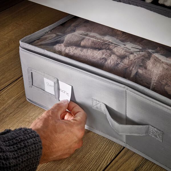 Leifheit Daiktadėžė po lova, pilkos spalvos, 64x45x15cm, maža, 80014