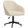 vidaXL Pasukamos valgomojo kėdės, 2vnt., kreminės spalvos, aksomas