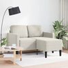 vidaXL 2-vietė sofa su Chaise L formos kremu 125 cm aksomas