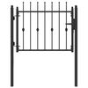 vidaXL Tvora vartai ASTEN 100 x 75 cm Metalas Juoda Užrakintas
