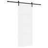 vidaXL Slankios durys 93 x 232 cm Apdirbta mediena Balta ir juoda
