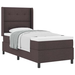 vidaXL Kiemas lova su pagalve Tamsiai rudas 200 x 80 cm audinys