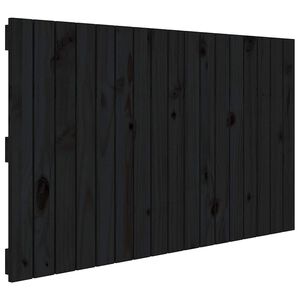 vidaXL Sieninis galvūgalis, juodas, 108x3x60cm, pu&scaron;ies masyvas