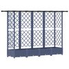 vidaXL Pakeltas lovas su trelėmis ir stogu Pilka 202,5 x 40 x 123 cm