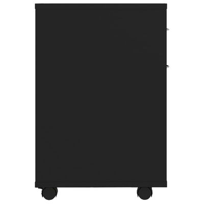 vidaXL Spintelė su ratukais, juodos spalvos, 45x38x54cm, MDP