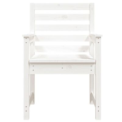vidaXL Sodo kėdės, 2vnt., baltos, 60x48x91cm, pušies medienos masyvas