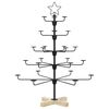 vidaXL Metalinė Kalėdų medis su laikikliu KUOPIO 90 cm Plienas Juoda