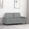 vidaXL Dvivietė sofa, &scaron;viesiai pilkos spalvos, 120cm, audinys