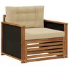 vidaXL Lauko Vidurinis Sofa Natūrali