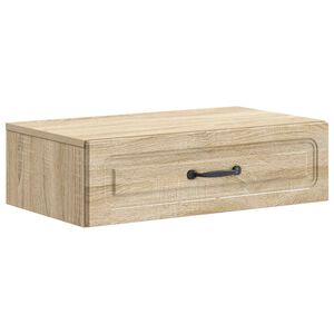 vidaXL Sieninis &scaron;oninis staliukas Sonoma ąžuolas 59 x 34,5 x 17 cm