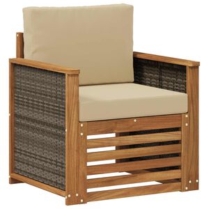 vidaXL Lauko Vidurinis Sofa Natūrali