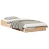 vidaXL Lovos rėmas Ruda 90 x 220 cm Kietos pu&scaron;ies mediena