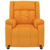 vidaXL Elektrinis masažinis krėslas, geltonos spalvos, audinys