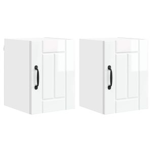 vidaXL Indaplovės plok&scaron;tė Lucca 2 pcs Itin blizgi balta