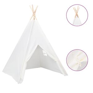 vidaXL Vaiki&scaron;ka tipi palapinė, balta, 120x120x150cm, persiko oda