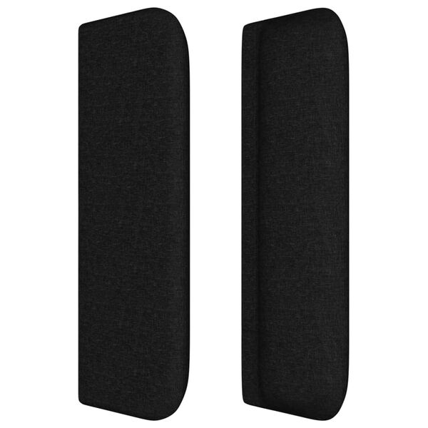 vidaXL Galvūgalis su auselėmis, juodos spalvos,163x16x78/88cm, audinys