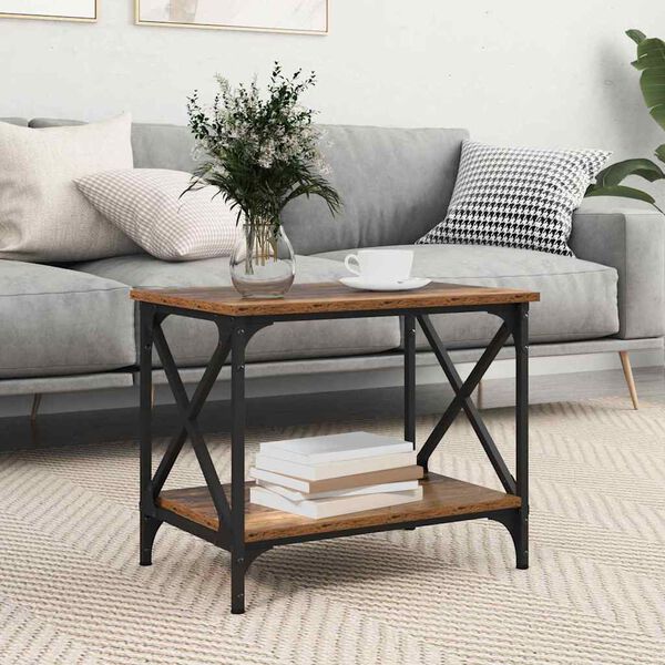 vidaXL Šoninis stalas Senas medis 55 x 38 x 45 cm Apdirbta mediena