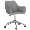 vidaXL Pasukamos valgomojo kėdės, 6vnt., &scaron;viesiai pilkos, audinys