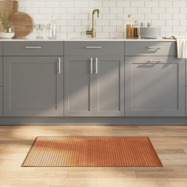 vidaXL Kilimas, rudos spalvos, 60x100cm, bambukas, stačiakampis