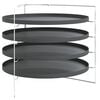 vidaXL Picos keptuvės su stovu, 4vnt., 28cm skersmens, plienas