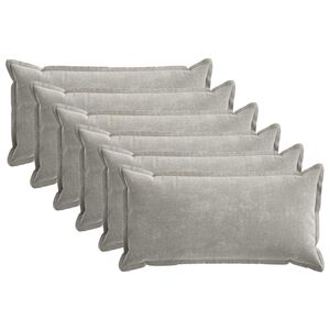 vidaXL Pagalvėlės užvalkalas 6 pcs HOUTEN &Scaron;viesiai pilka 40 x 70 cm