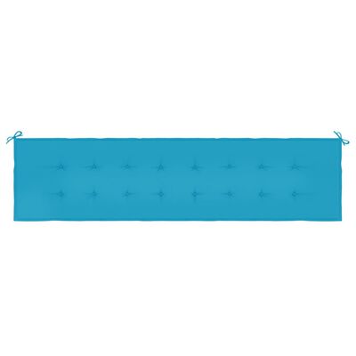 vidaXL Sodo suoliuko pagalvėlė, mėlynos spalvos, 200x50x3cm, audinys