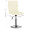vidaXL Baro taburetė, kreminės spalvos, audinys (335689)