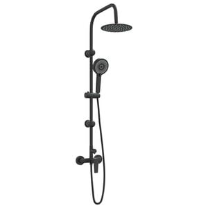 vidaXL Du&scaron;o Sistema Juoda Nerūdijantis plienas 21 x 48 x 112 cm