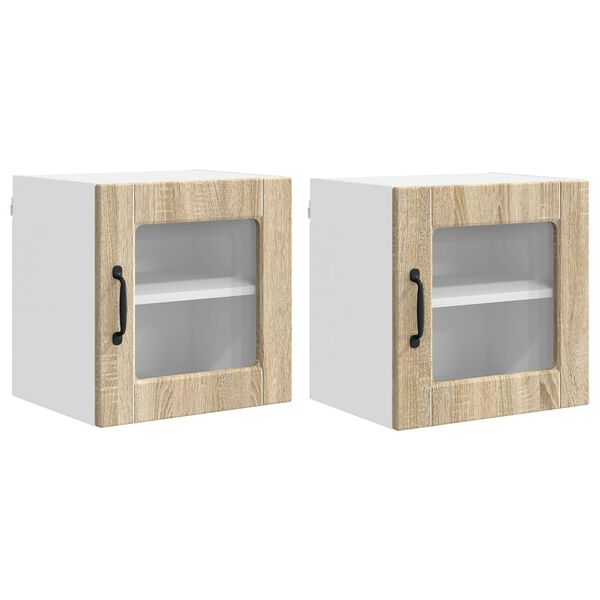 vidaXL Virtuvės spintelė 2 pcs Sonoma ąžuolas 40 x 31 x 40 cm