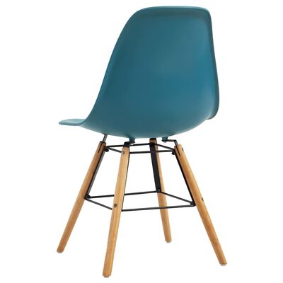 vidaXL Valgomojo kėdės, 6vnt., turkio spalvos, plastikas