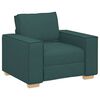 vidaXL Sofa 3 pcs Tamsiai žalia 220 x 80 x 84 cm Lino mi&scaron;inio audinys