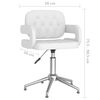 vidaXL Besisukančios valgomojo kėdės, 6vnt., baltos, dirbtinė oda