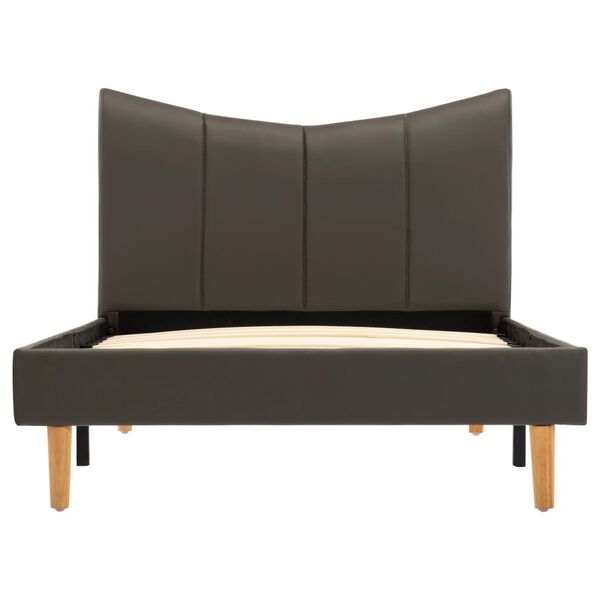 vidaXL Lovos rėmas, antracito spalvos, 100x200cm, dirbtinė oda