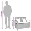 vidaXL sodo laikymo suolas su pagalvėlėmis pilka poliratanu