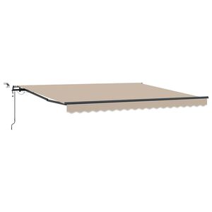 vidaXL I&scaron;traukiama markizė Smėlio 400 &times; 300 cm Poliesteris