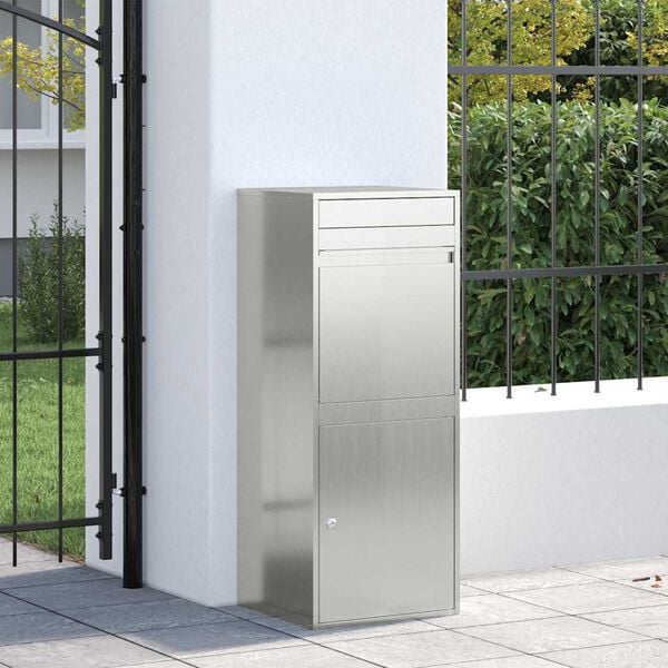 vidaXL Siuntų dėžutė Juoda 41 x 38 x 103 cm Cinkuota plienas