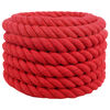 vidaXL Medvilninė virvė 60 mm 10 m Raudona 100% Medvilnė
