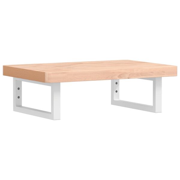 vidaXL Lentyna praustuvui, plienas ir bukmedžio medienos masyvas