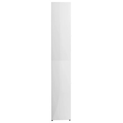 vidaXL Vonios kambario spintelė, balta, 30x30x183,5cm, MDP, blizgi