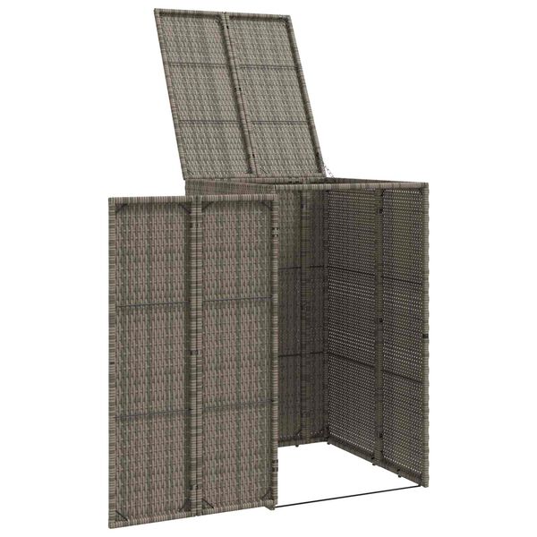 vidaXL Šiukšlių dėžė Pilka 65 x 80 x 115 cm Polietilenas