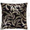 vidaXL Pagalvėlės, 2vnt., juodos ir auksinės, 40x40cm, medvilnė