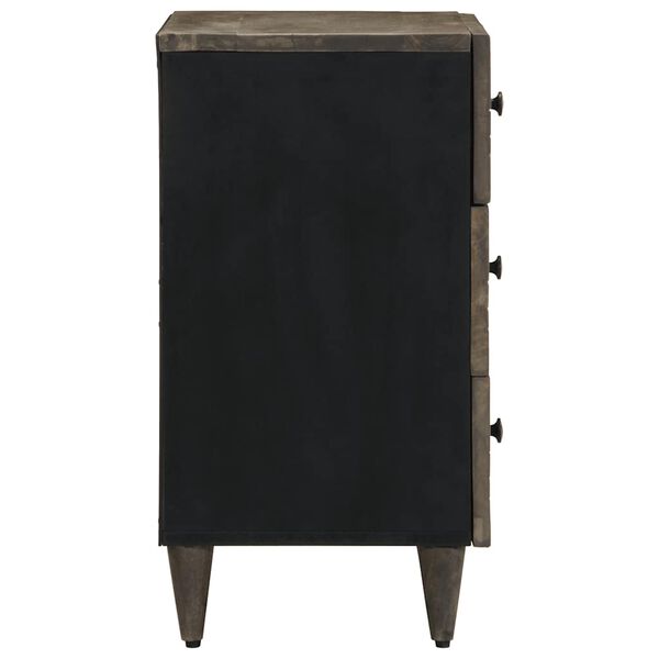 vidaXL naktinė spintelė &scaron;viesiai pilka 50x33x60 cm medžio masyvo mango