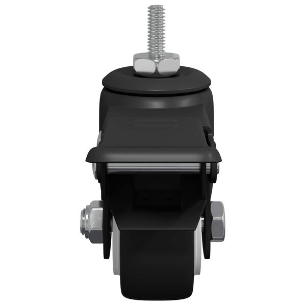 vidaXL Ratukai 2 pcs Juoda M6 x 37 mm Geležis ir nailonas