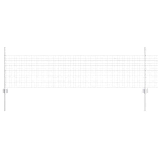 vidaXL Tvora su stulpais Sidabro 0,5 x 50 m Plienas