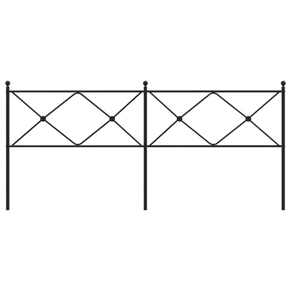vidaXL Metalinis pakaitinis galvūgalis, juodos spalvos, 200cm