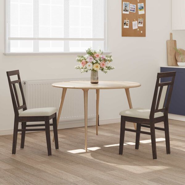 vidaXL Valgomasis krėslas 2 pcs &Scaron;viesiai rudas ir &scaron;viesus