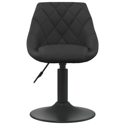 vidaXL Pasukamos valgomojo kėdės, 4vnt., juodos spalvos, aksomas