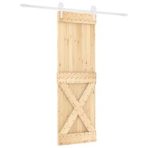 vidaXL Slankios durys Natūrali ir Balta 80 x 210 cm